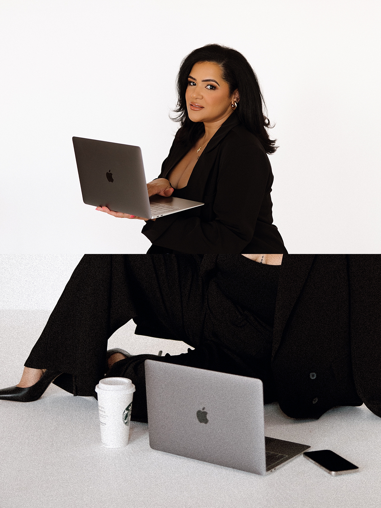 owner of a small businss works on laptop by Love Kay Collective